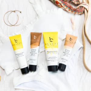 Various beauty by earth suncare products