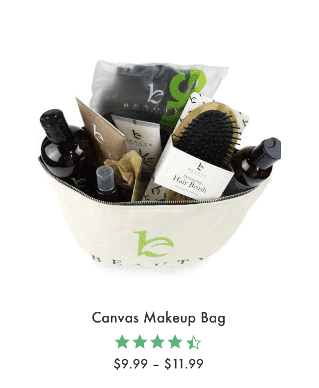 Canvas Makeup Bag - 4.5 stars - $9.99 - 11.99 - Everyone can use a great gift like this