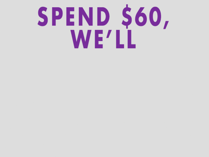 Spend $60, We'll Donate 20% of profits and give you a free Facial Scrub