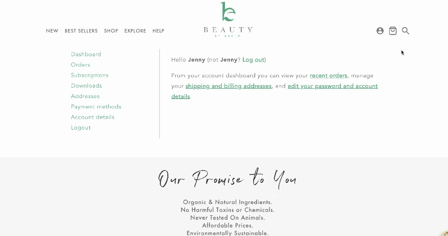 Change Or Update your Beauty By Earth Subscription