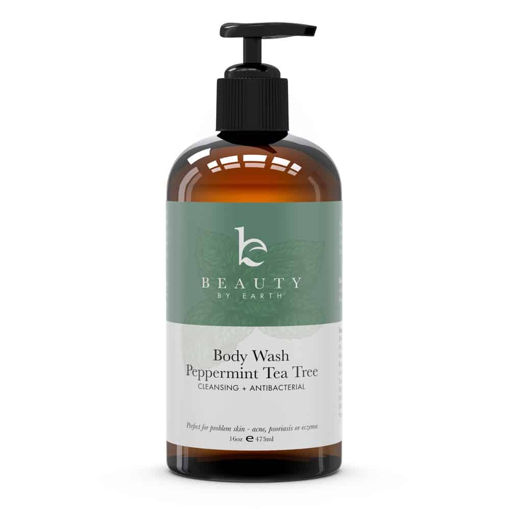 Natural Peppermint Tea Tree Body Wash Best natural body wash for acne or skin issues