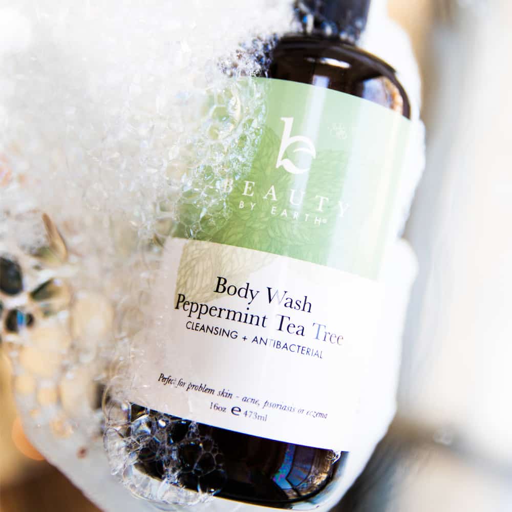 Natural Peppermint Tea Tree Body Wash Best natural body wash for acne or skin issues