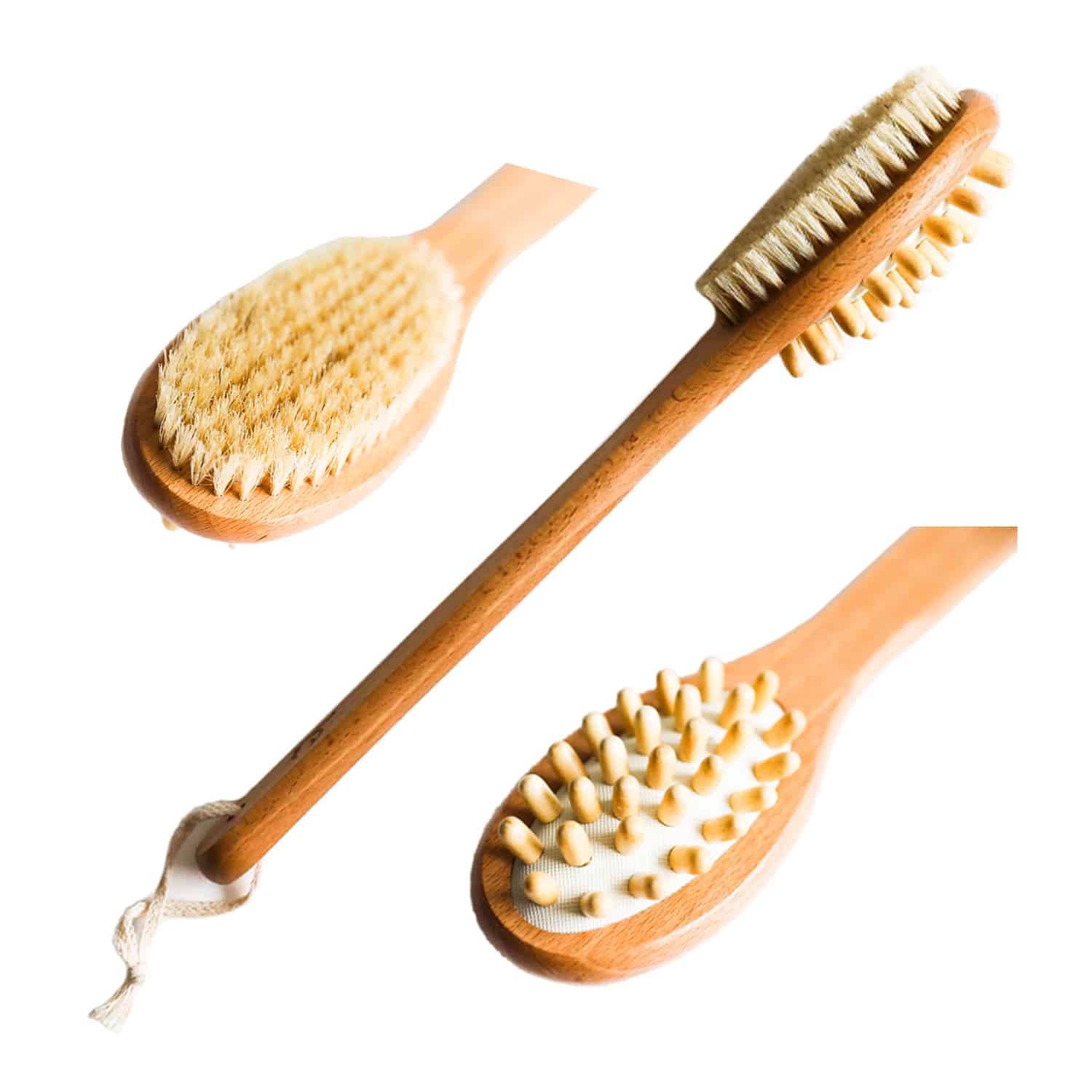 long handle dry brush with heads