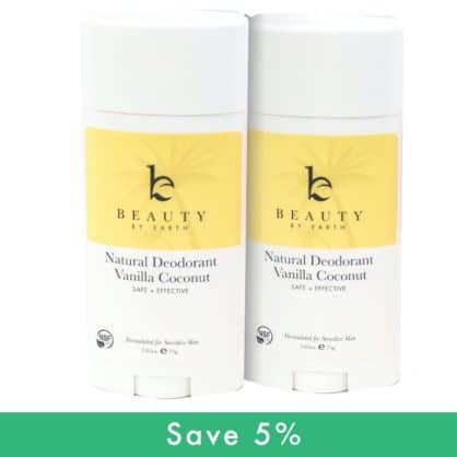 Natural Vanilla Coconut Deodorant - Best Seller - 2-Pack