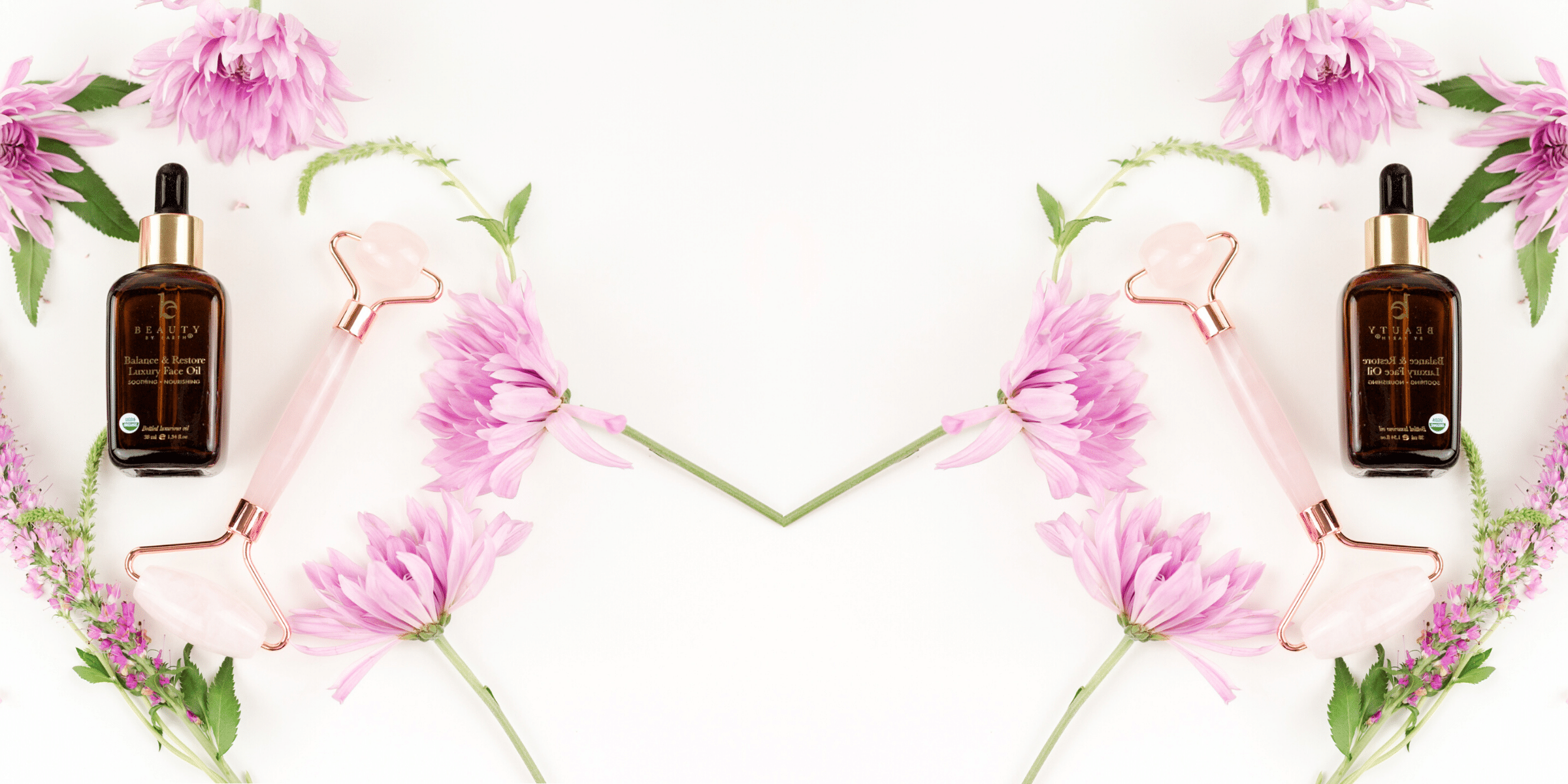 Rose Quartz Roller and Balance and Restore Oil